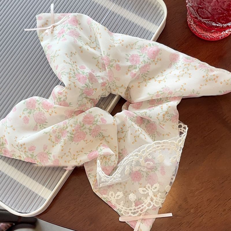 Haargummi mit Blumenmuster