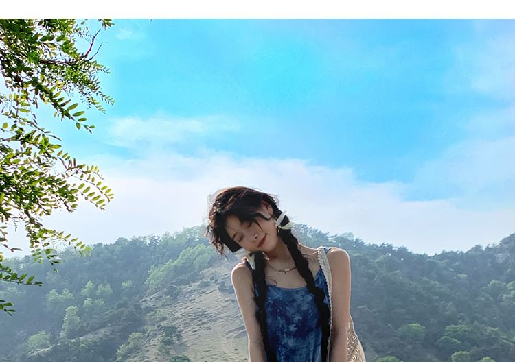 Spaghettiträger Batik Midi A