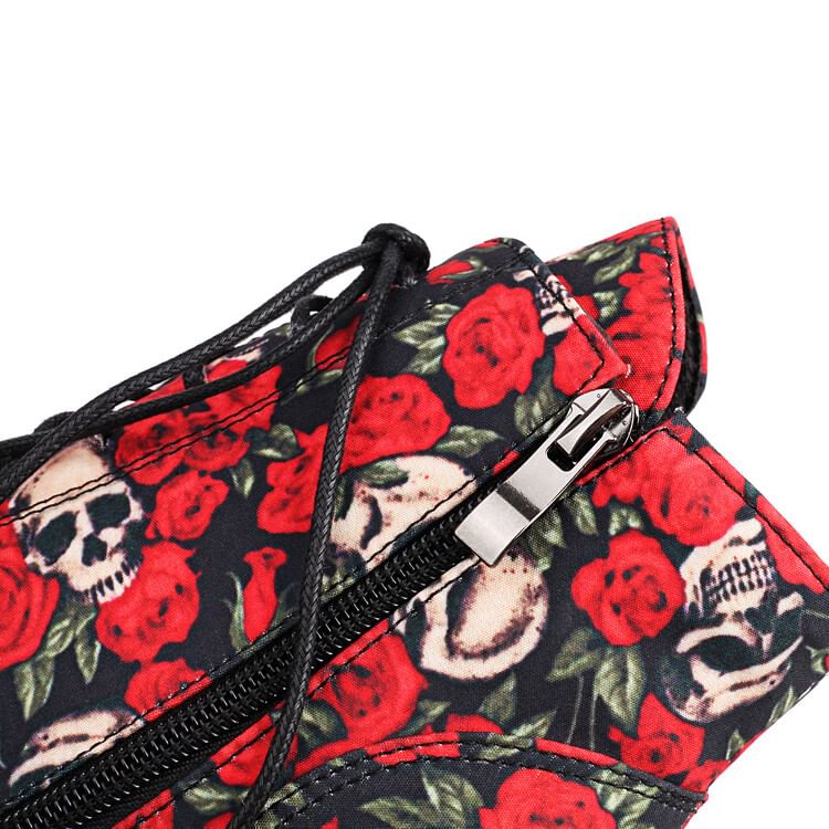 Boots Ankle Lace-Up Stiletto Platform Heel Floral