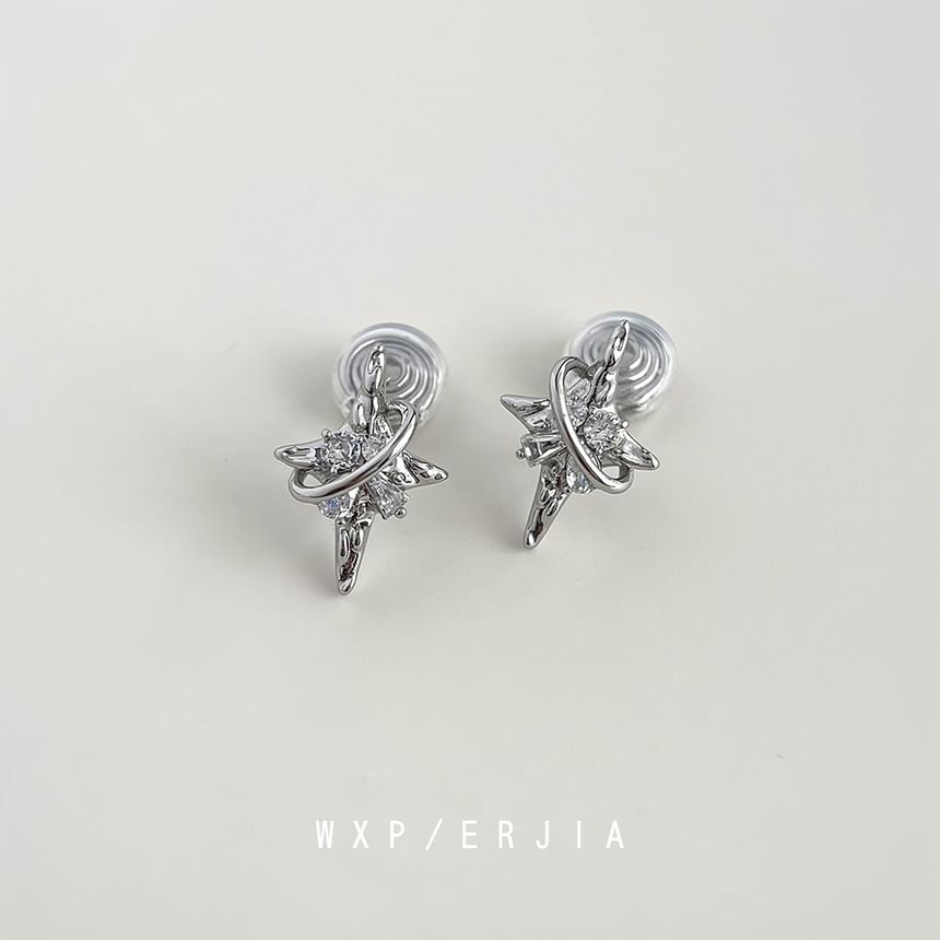 Earring Clip On Rhinestone Star