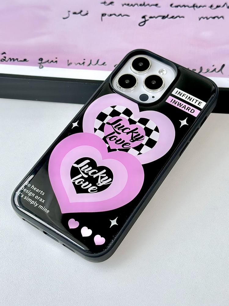 Heart Lettering Phone Case