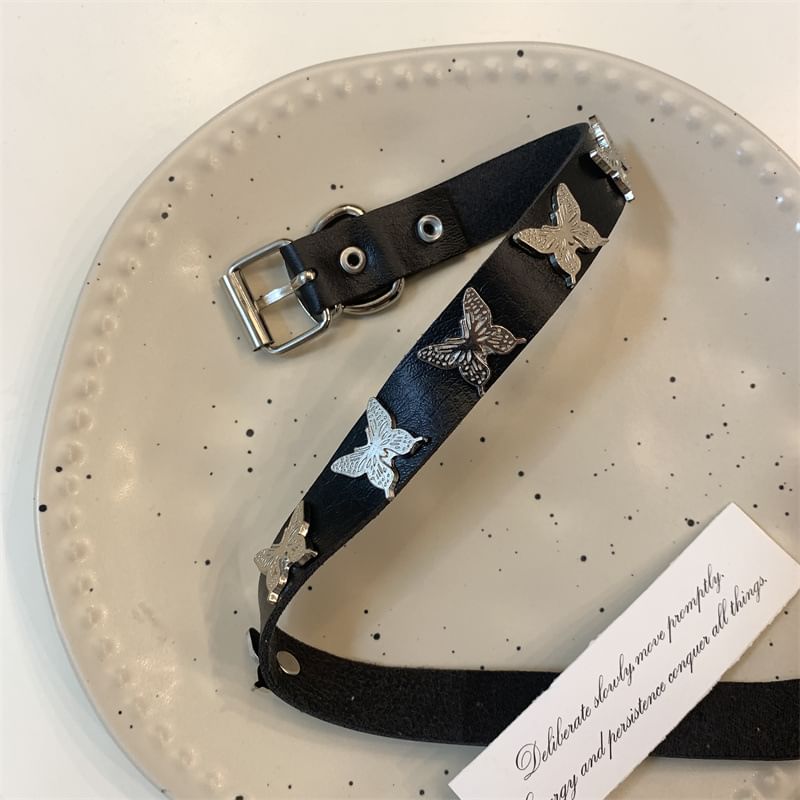 Butterfly Choker Faux Leather