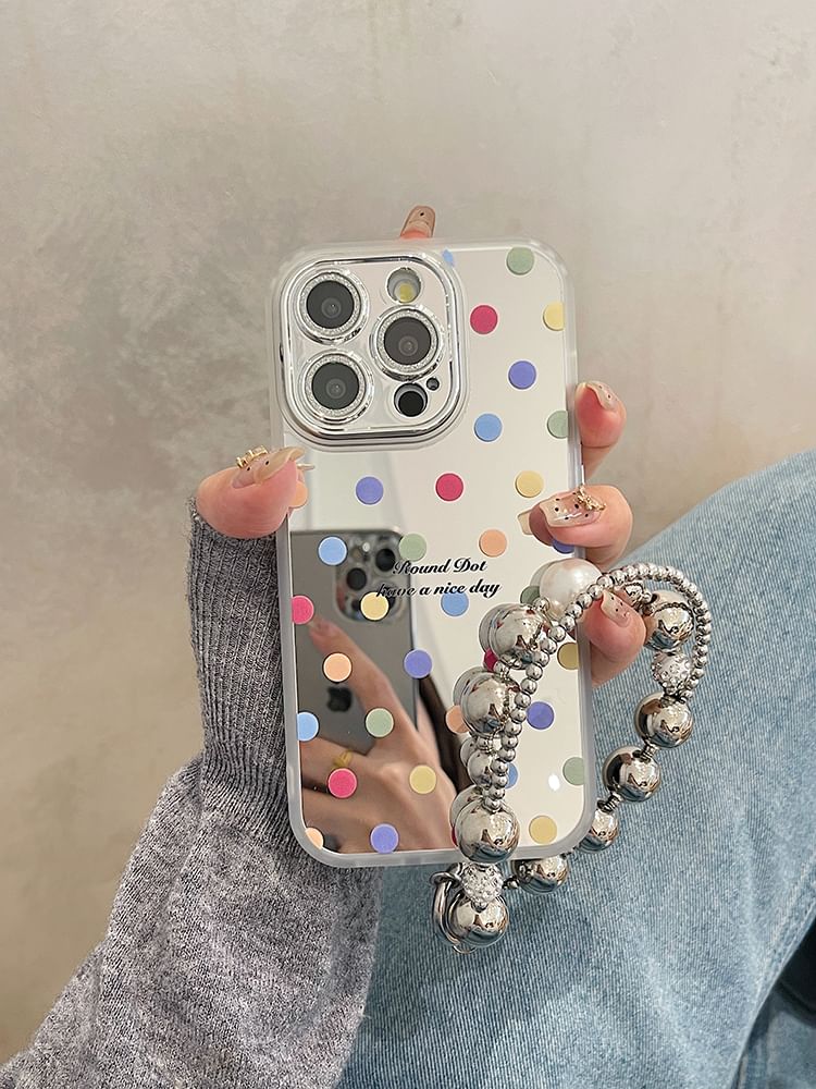 Polka / Set Case Mirrored Dot Strap Phone