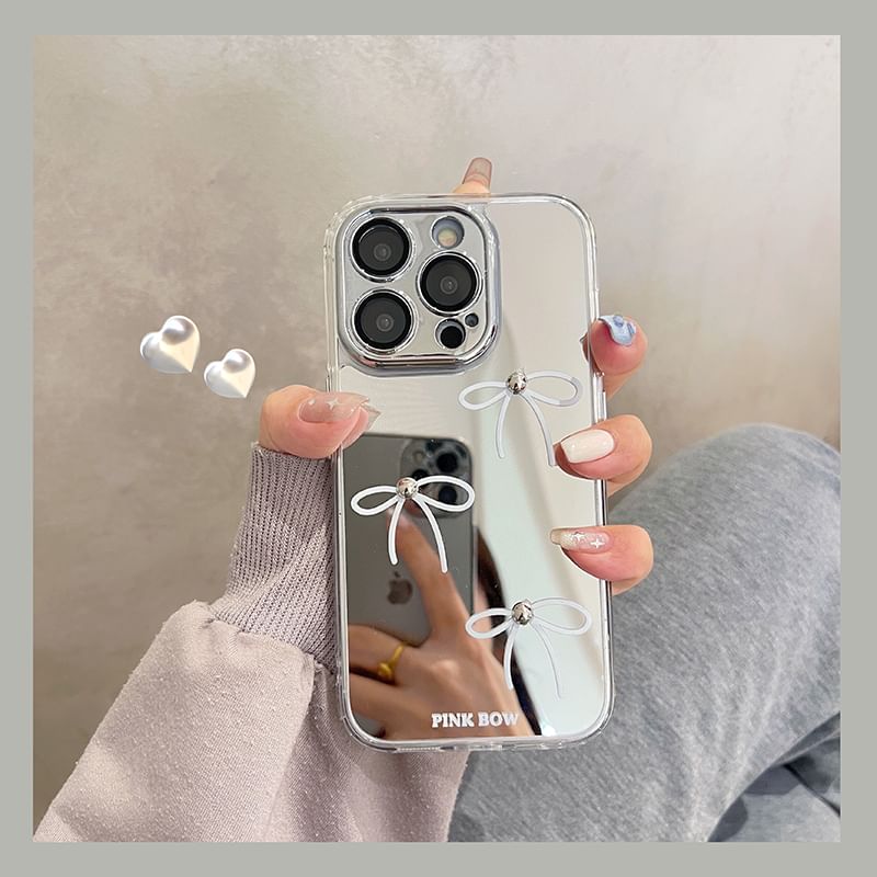 Phone Mirrored Case Bow