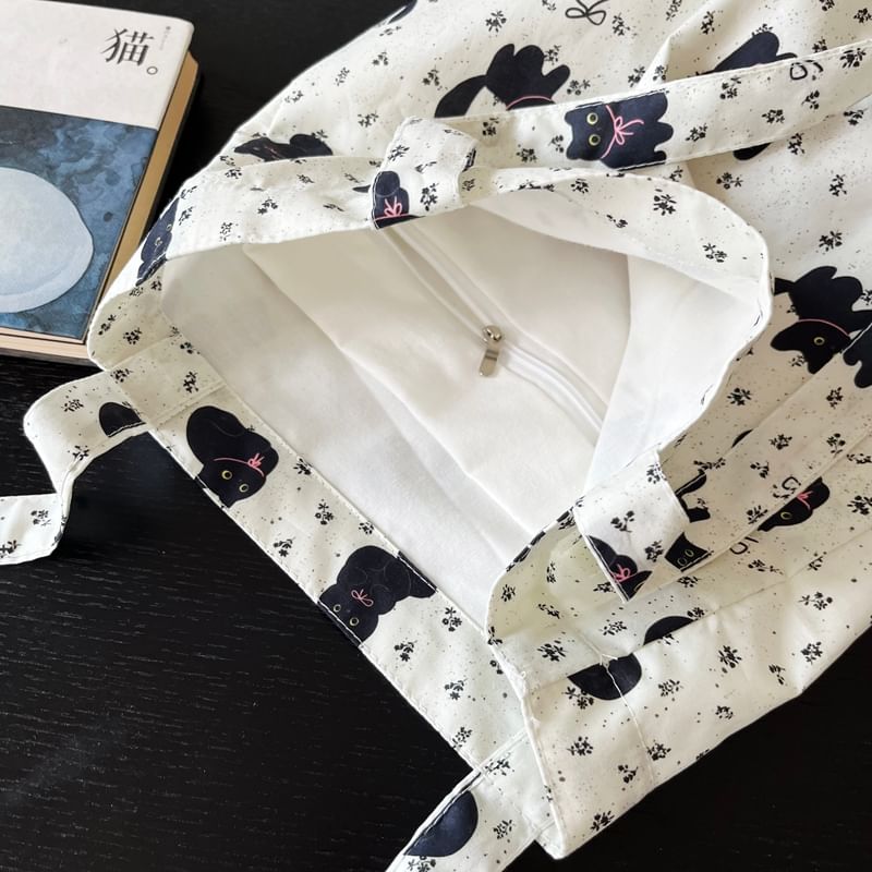 Bag Print Shopper Cat