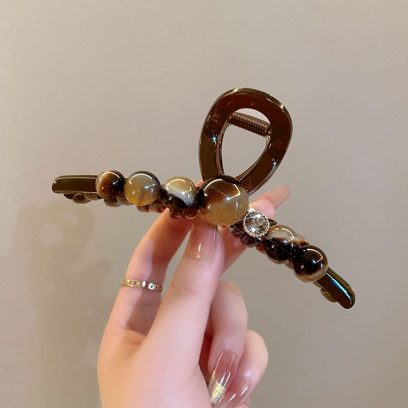 Pince à cheveux en perles acryliques