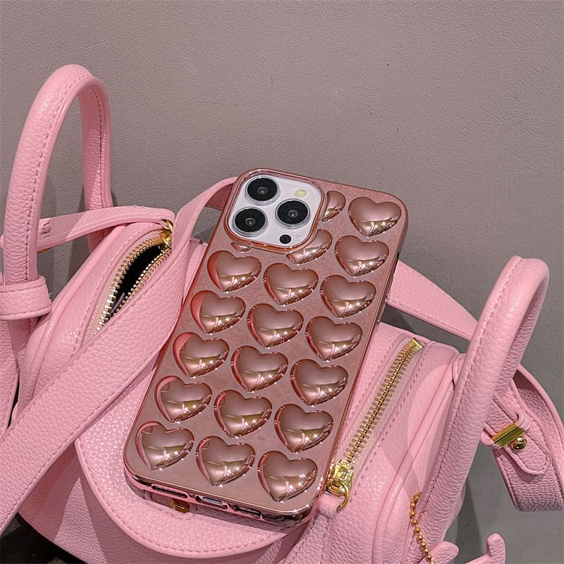 Metallic Heart Phone Case
