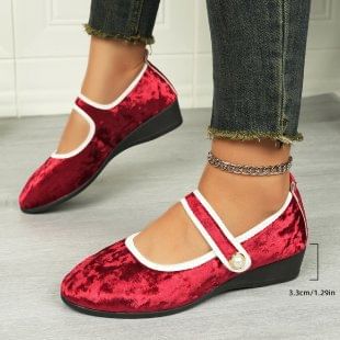 Jane Trim Contrast Mary Wedge Shoes