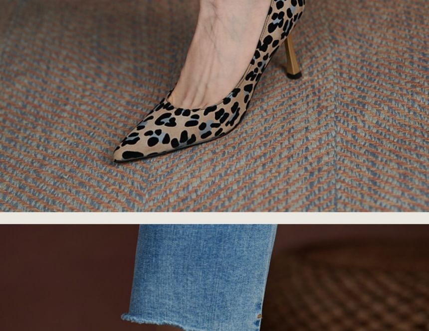 Leopard High Pumps Heel