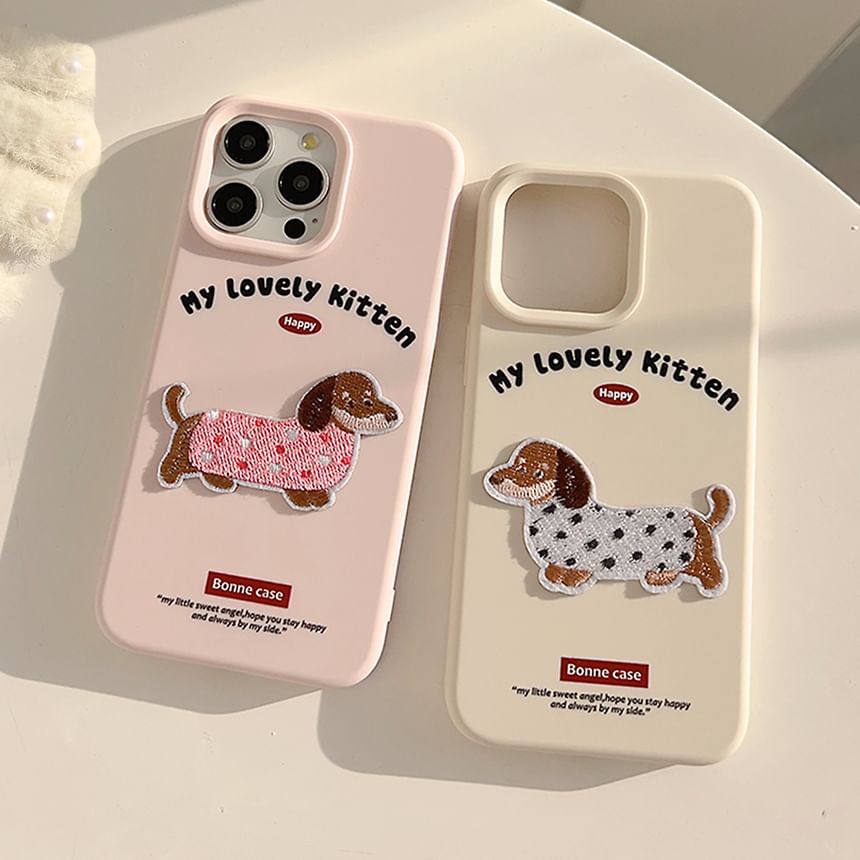 Dog Case Phone Embroidered
