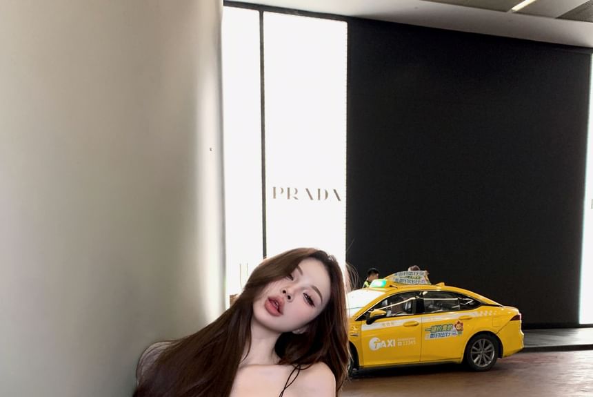 / Applique Shorts Rise Hoodie Knit Melange Zip Mid