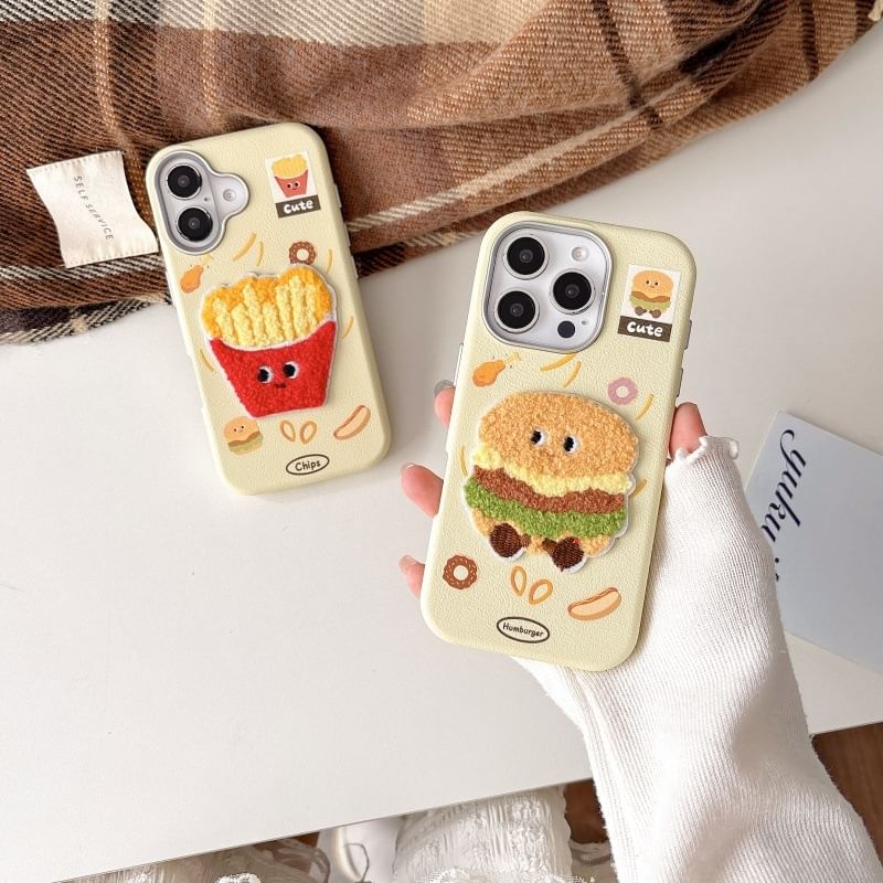 Food Phone Embroidered Case Fast