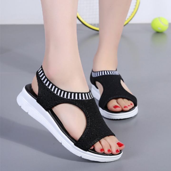 Sandals Trim Cutout Contrast
