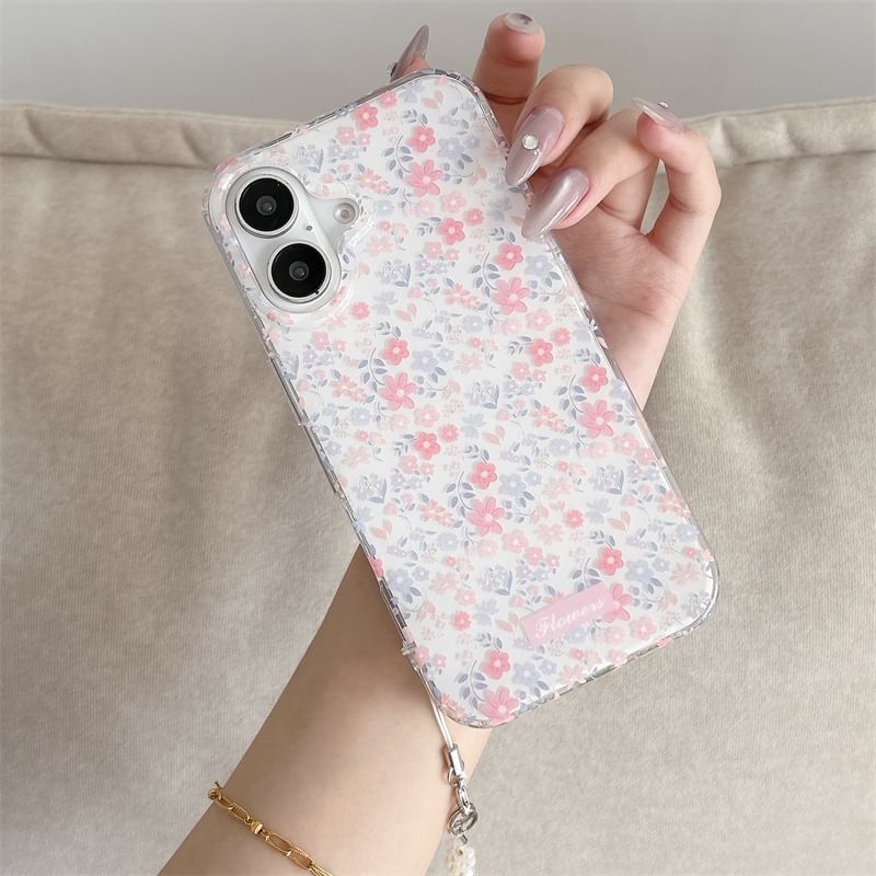 Case Floral Strap Phone Set /