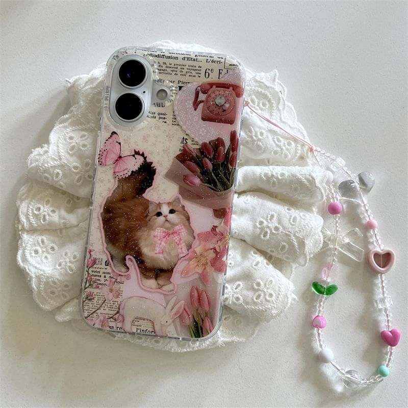 Set Case / Phone Strap Cat