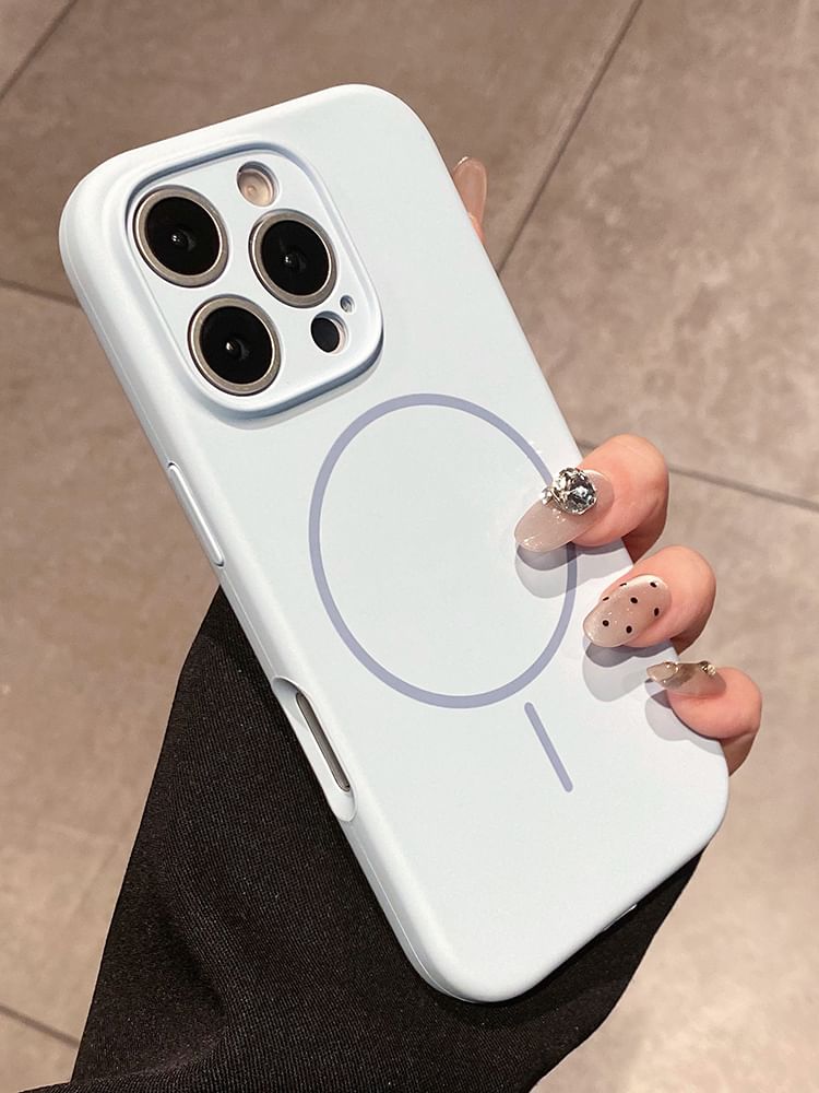 Case with Magnetic MagSafe) (Compatible Phone Plain