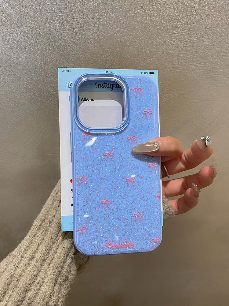 Bow Phone Case Glitter