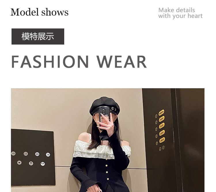 Mules Two-Tone Flat Knit