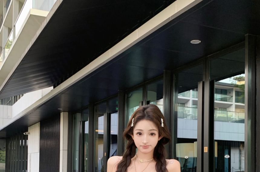 Print Spaghetti Floral Dress Mini A-Line Strap Shirred