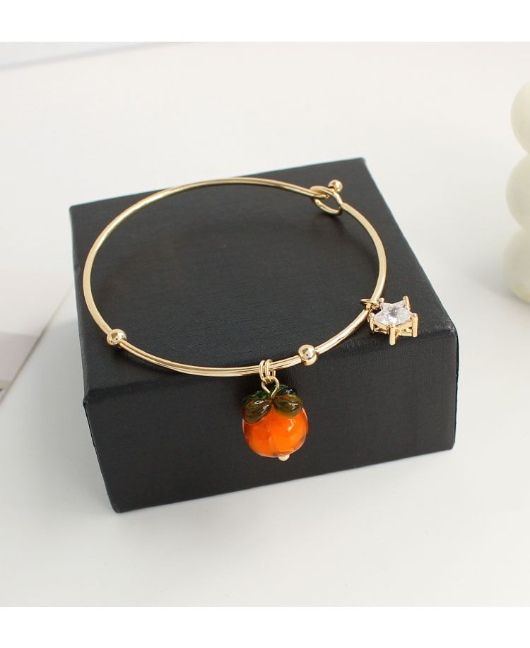 (Various Designs) Alloy Pendant Fruit Bangle
