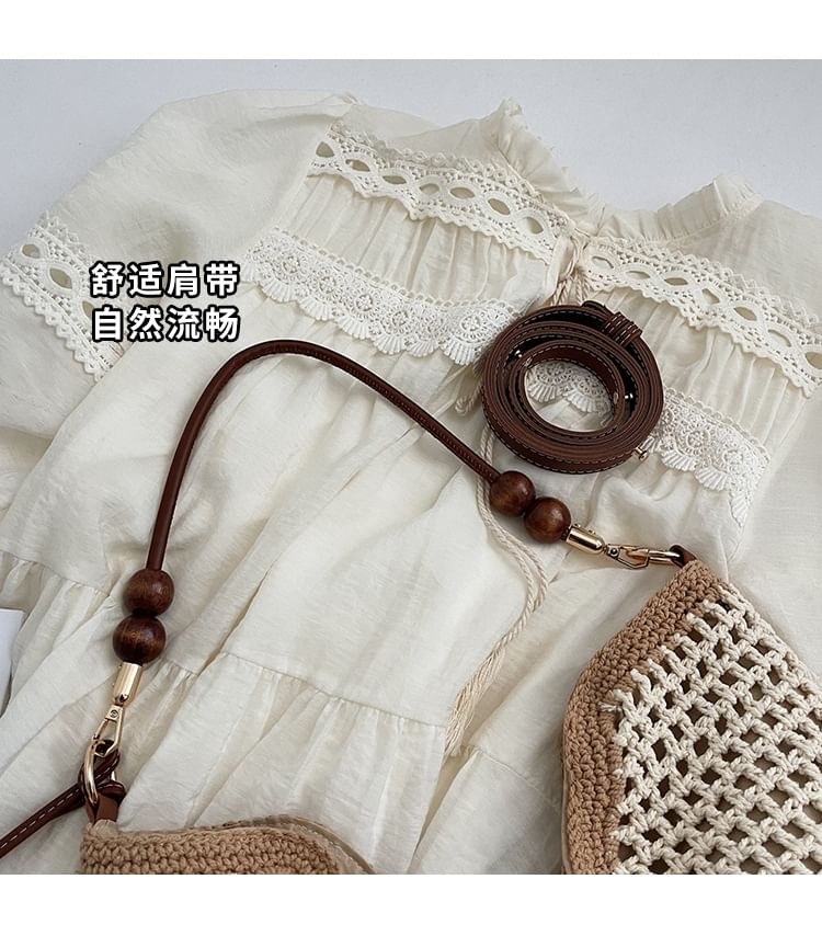 Bag Beaded Woven Tote Strap