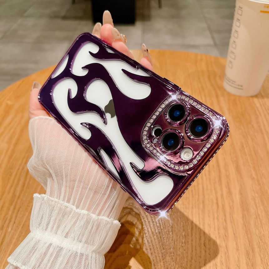 iPhone Flame Case Rhinestone