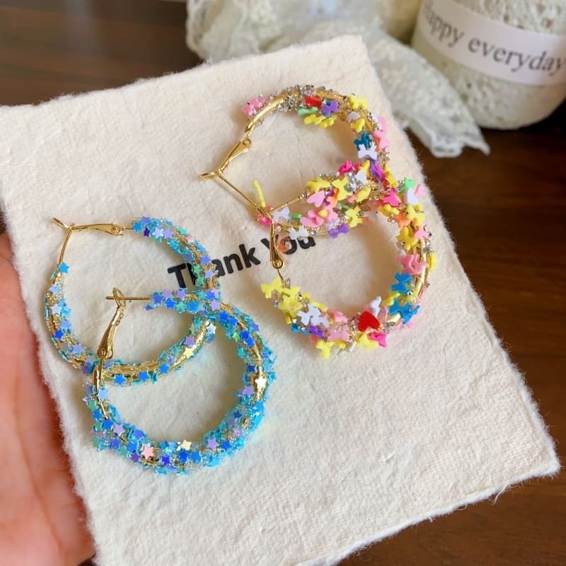 / Bow Star Heart Hoop Earring