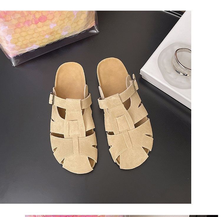 Faux Suede Mules Plain