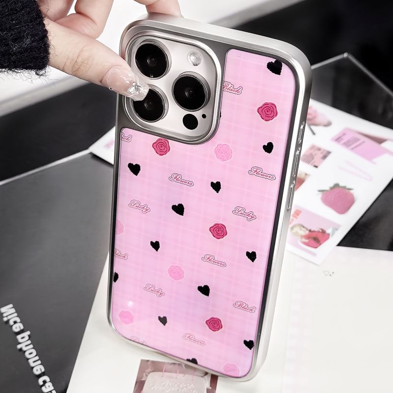 Floral Heart Print Phone Case