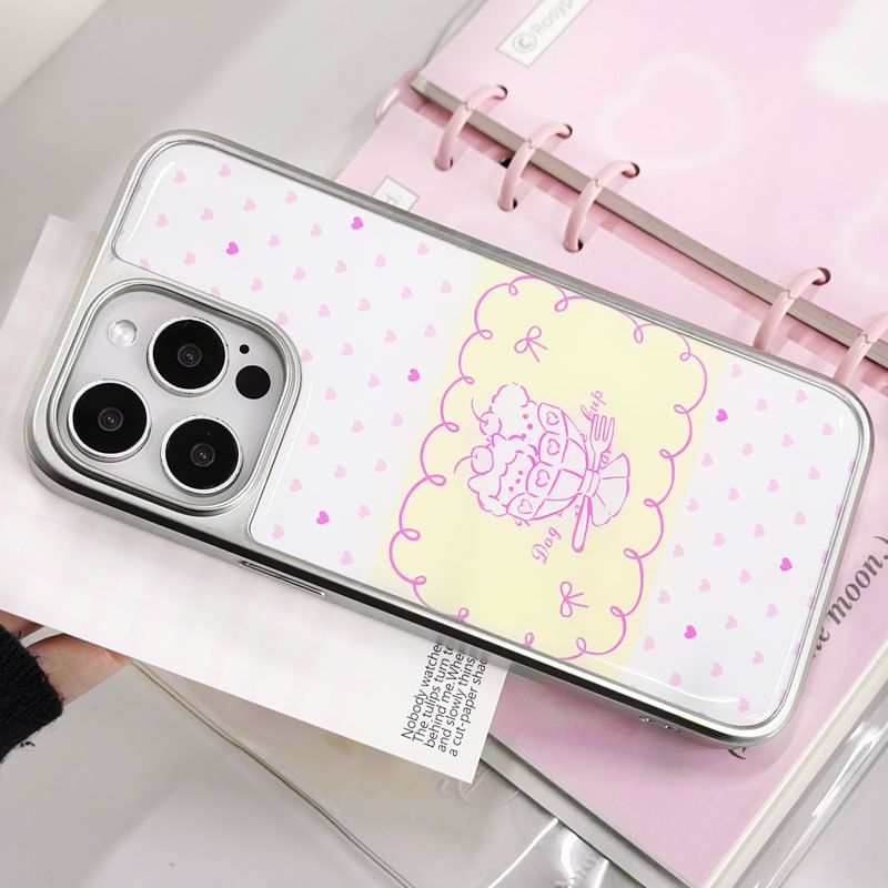 Cartoon Heart Print Phone Case