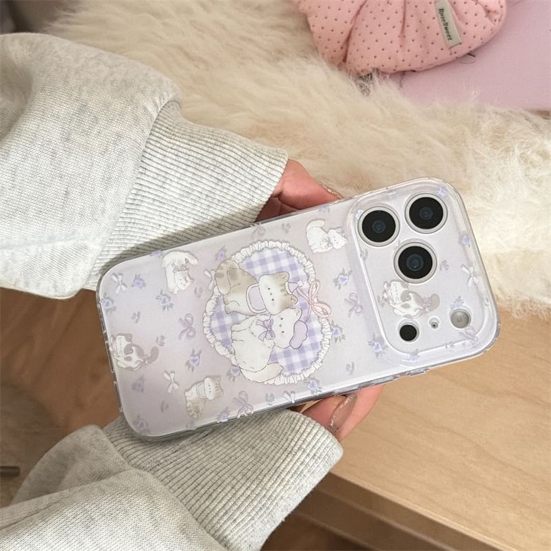 Cat Plaid Heart Phone Case