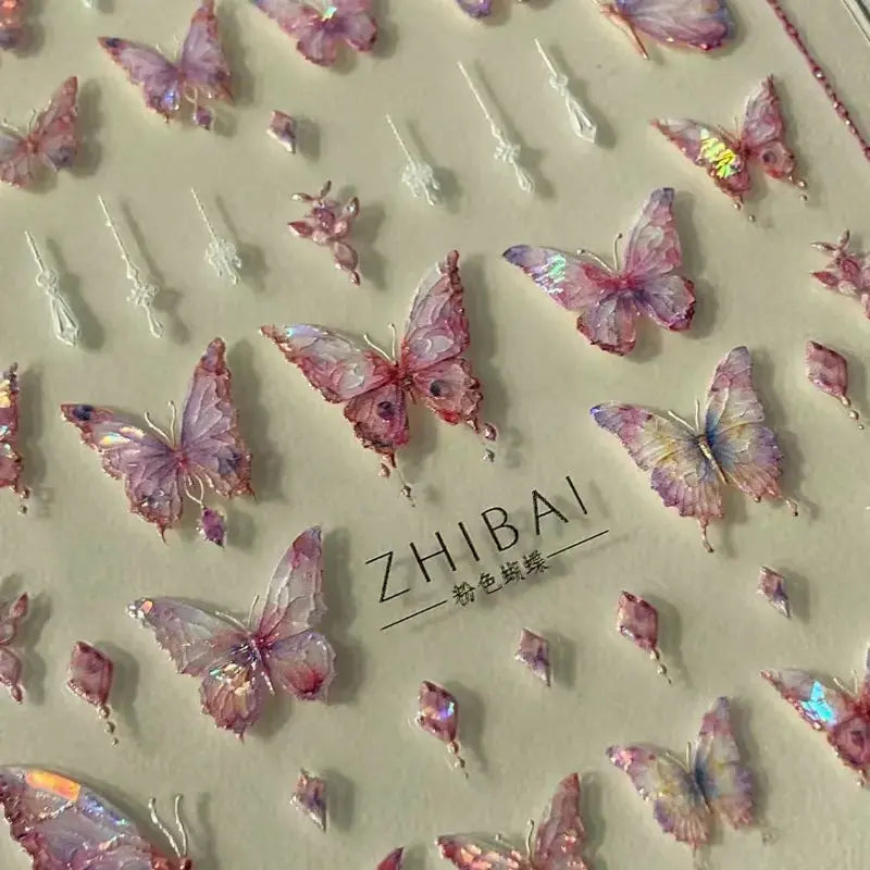 Flüssiger hohler Schmetterlings-Aufkleber für Nägel