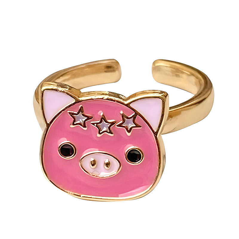 Mini-bague anti-stress en forme de cochon