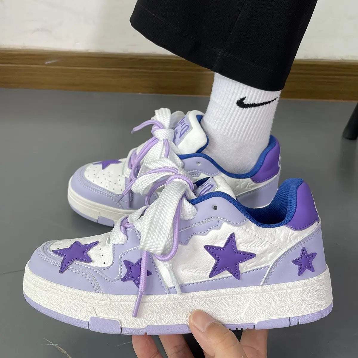 Purple Dopamine Star Sneakers Shoes Wonderland Case