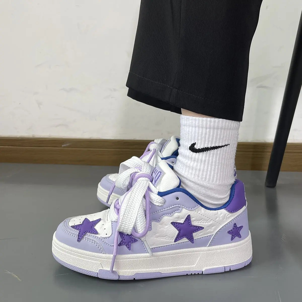 Purple Dopamine Star Sneakers Shoes Wonderland Case