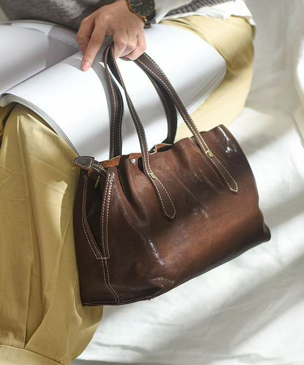 Bags Shoulder Capacity Style Women Large Leather