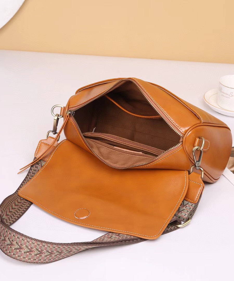 Shoulder Black Bag Durable Zipper Stylish Leather Solid