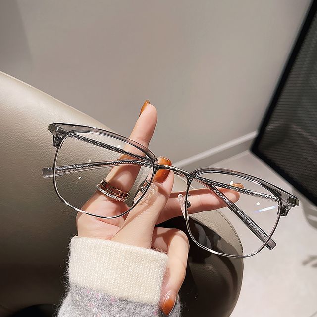 Blocking Light Half Eyeglasses Frame Blue