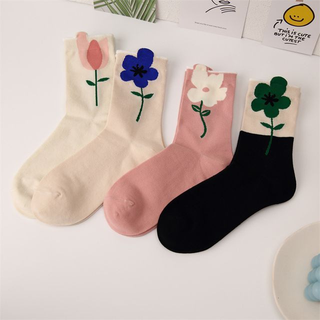 Chaussettes à fleurs / Ensemble