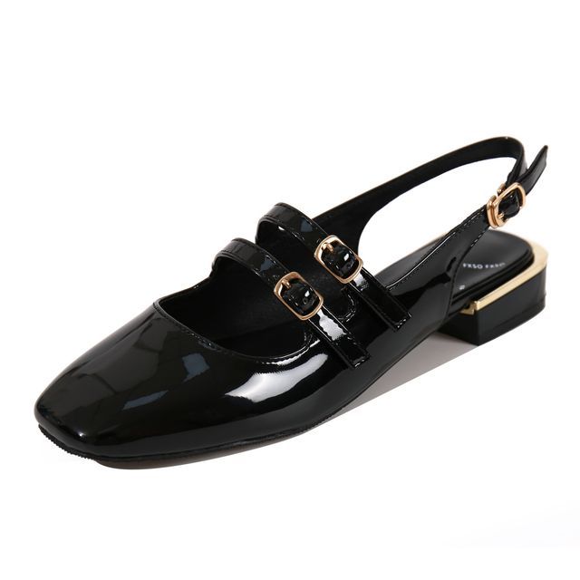 Slingback Strap Flats Double