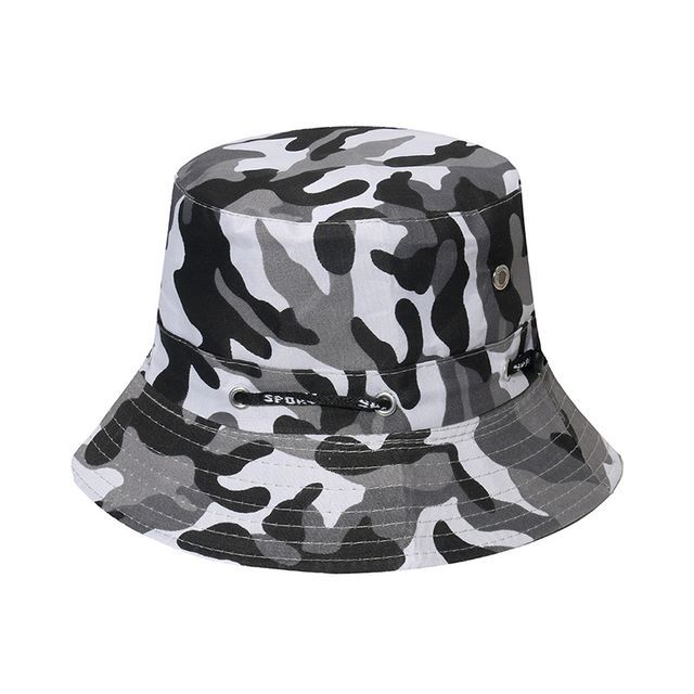 / Hat Print Plain Camouflage Bucket