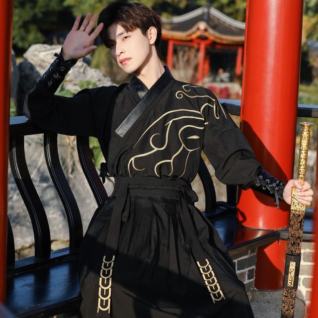 Ensemble de costume Hanfu imprimé