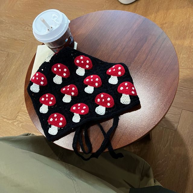 Mushroom Knit Bandana Head