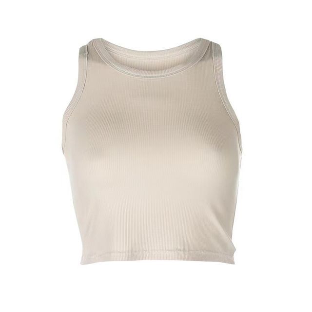 Top Cropped Plain Tank