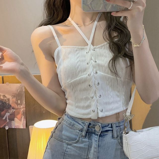 Camisole-Top mit Schnürung