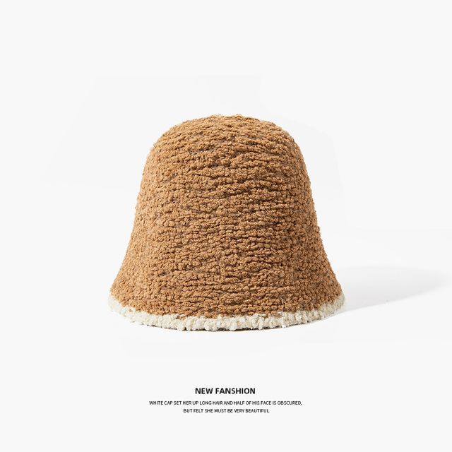 Trim Contrast Bucket Knit Hat