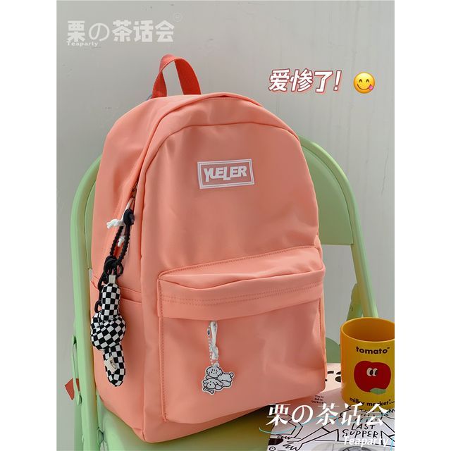 Sac à dos zippé léger avec lettrage