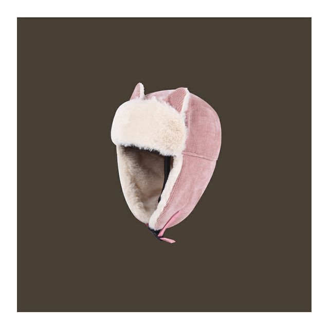 Chenille Cat Trapper Ear Hat