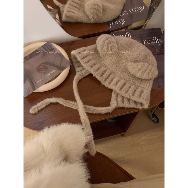 Bonnet en tricot avec oreilles d'ours