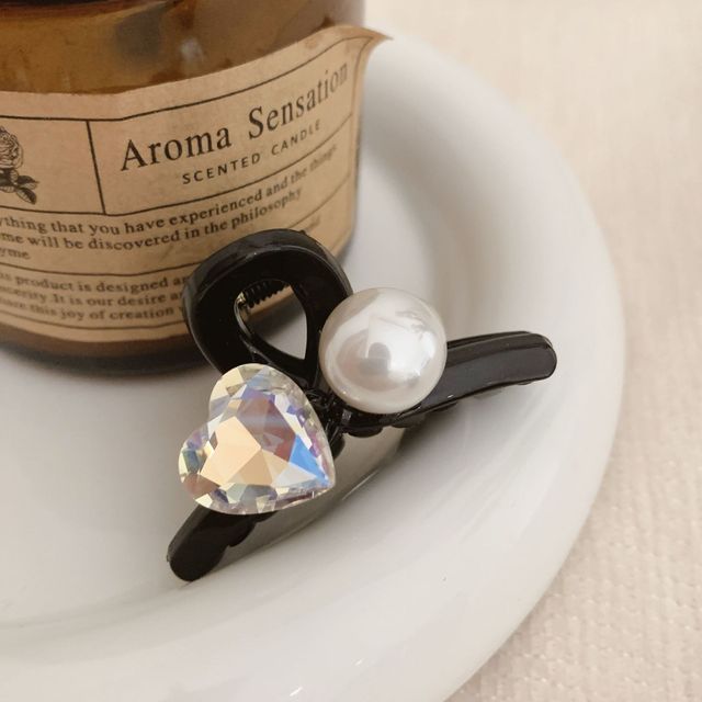 Mini pince à cheveux en fausses perles